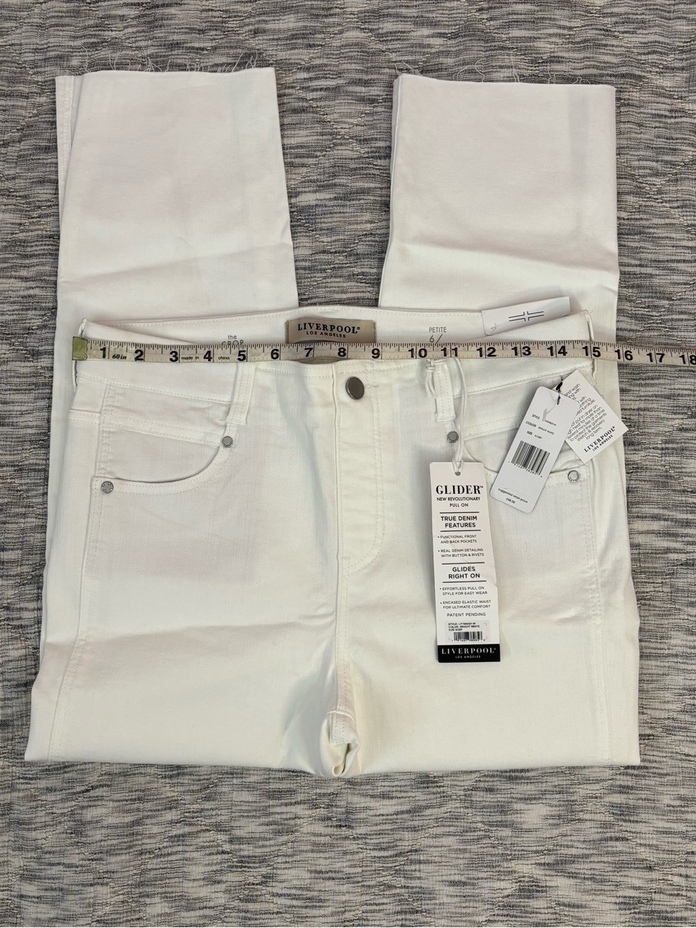 Liverpool The Glider Cropped Pull-On Jeans Sz 6/28 Petite NWT - - Picture 6 of 11